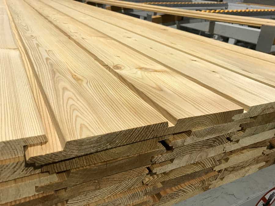 siberian larch cladding planed finish