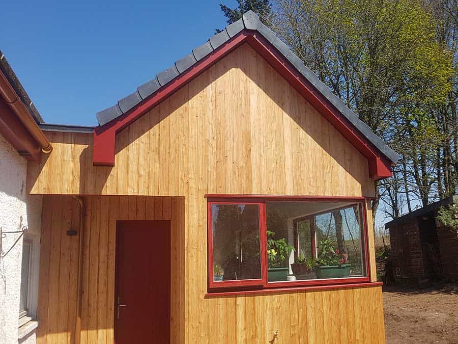 siberian larch cladding with riven effect texture