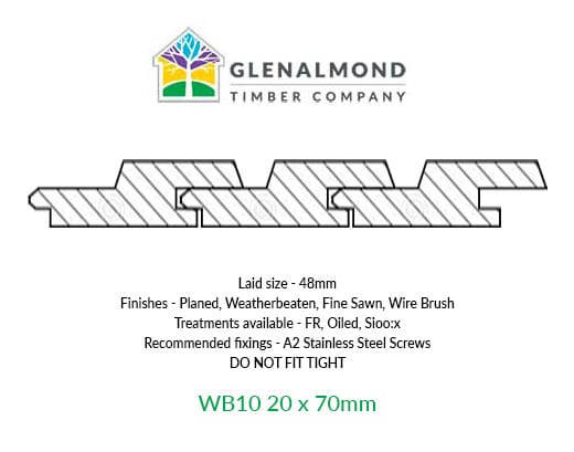 WB10 20x70 Vulcan Cladding