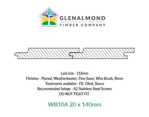 WB10A 20x140 Vulcan Cladding