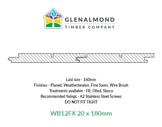 WB12FX 20x180 Vulcan Cladding